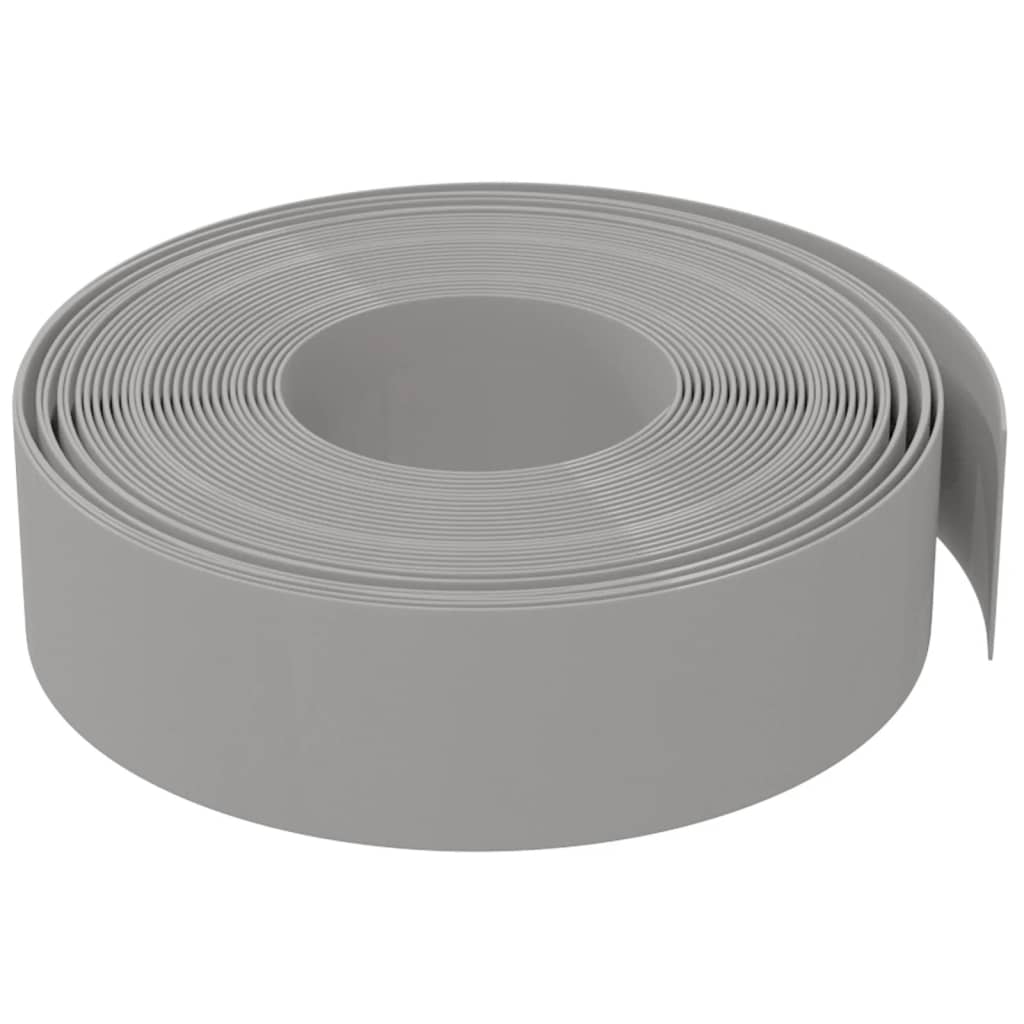 græskanter 2 stk. 10 m 15 cm polyethylen grå