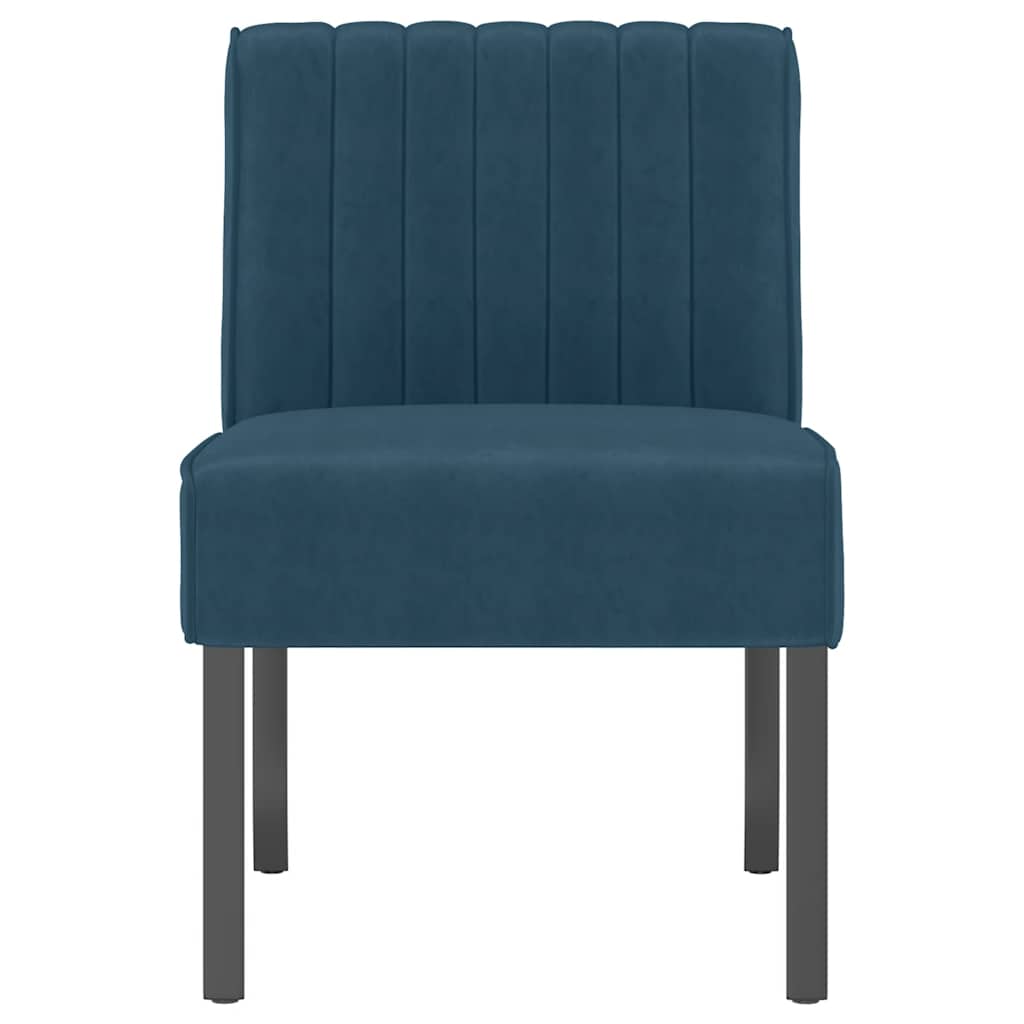 stol velour blå