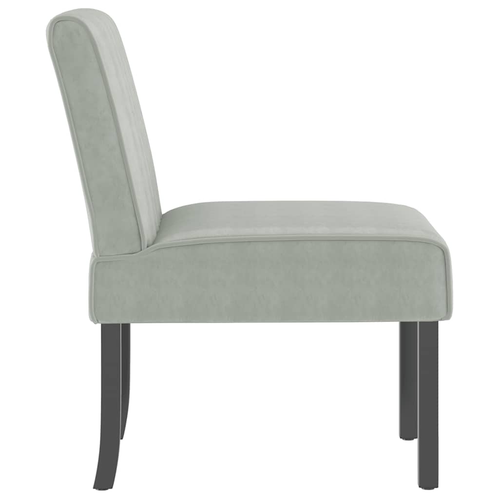 stol velour lysegrå
