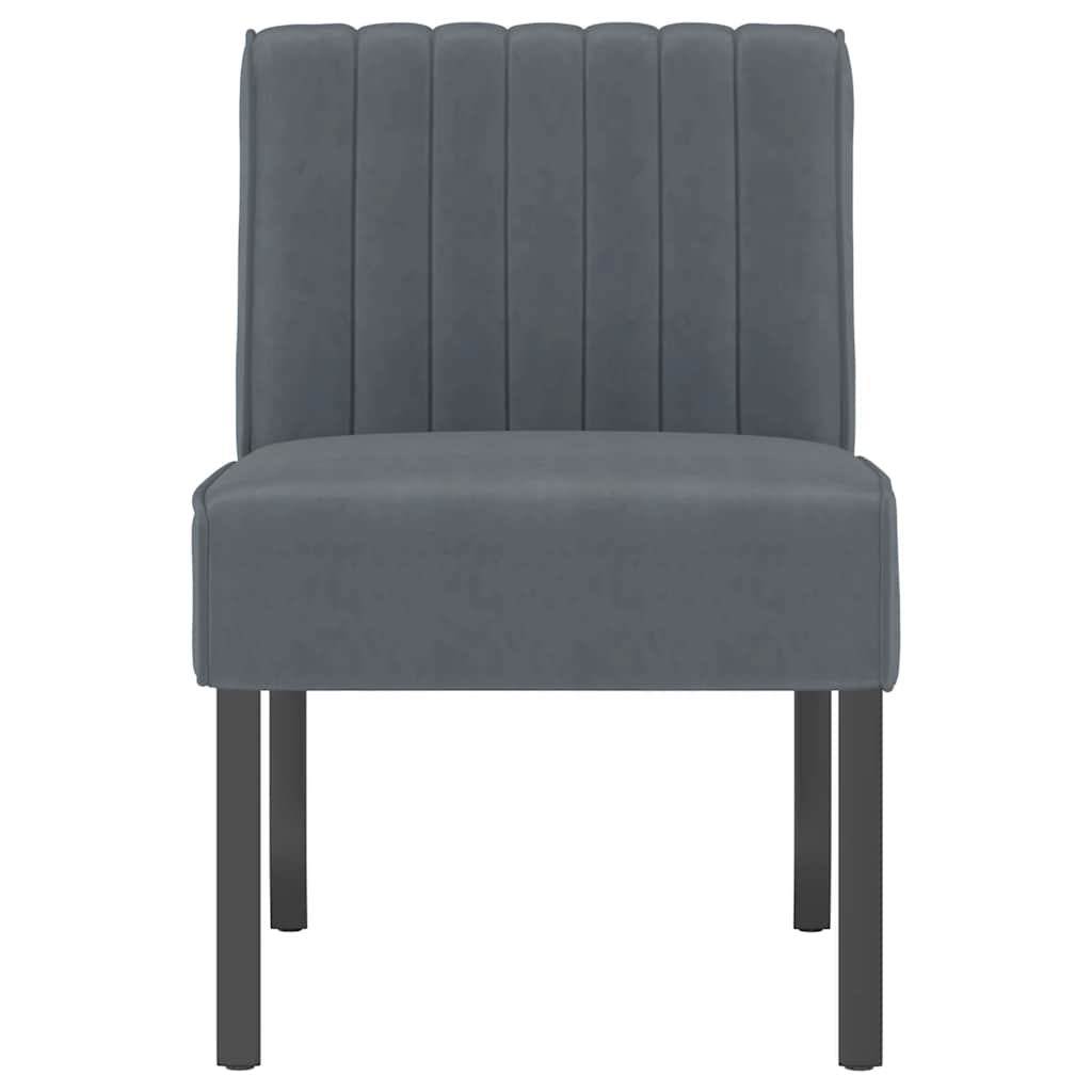 stol velour mørkegrå