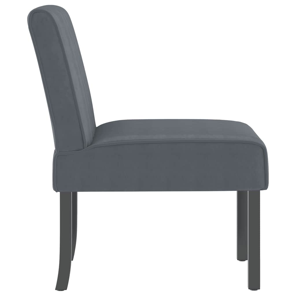 stol velour mørkegrå