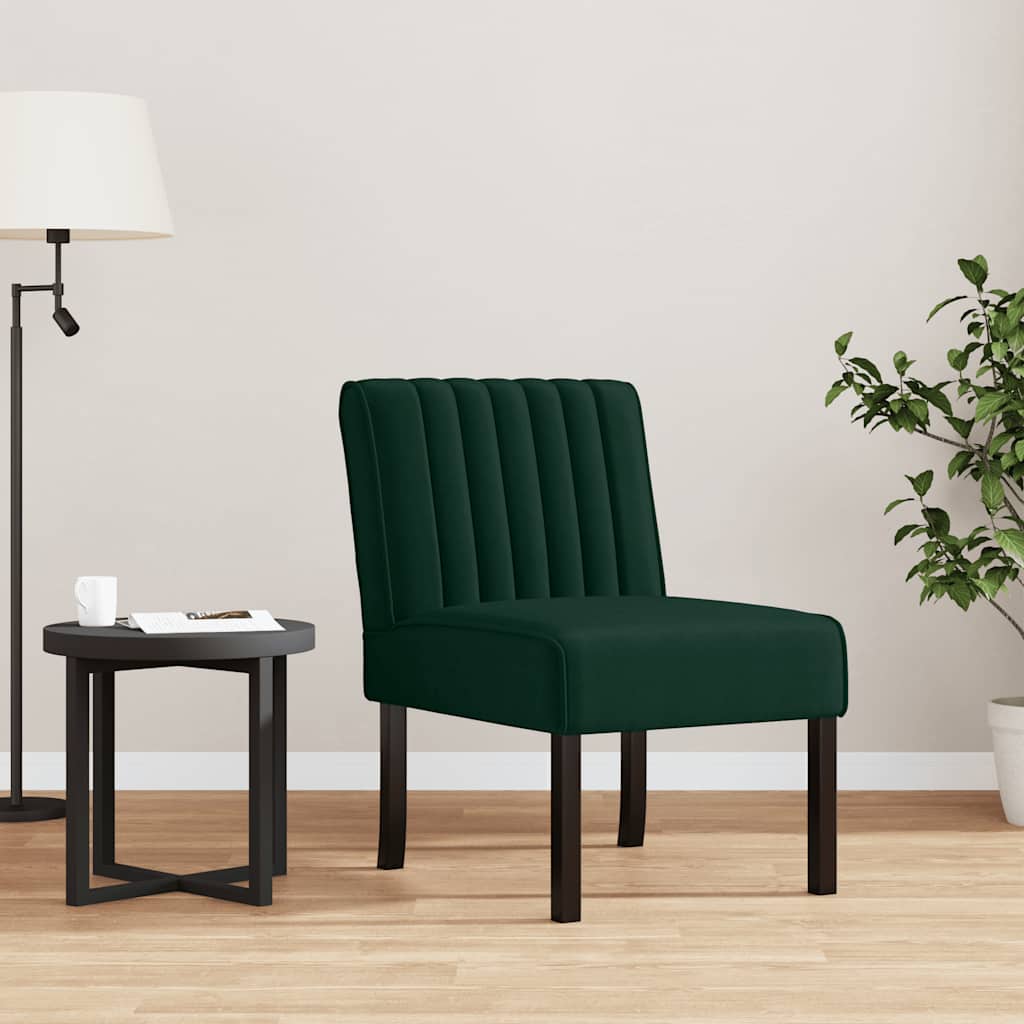 stol velour mørkegrøn