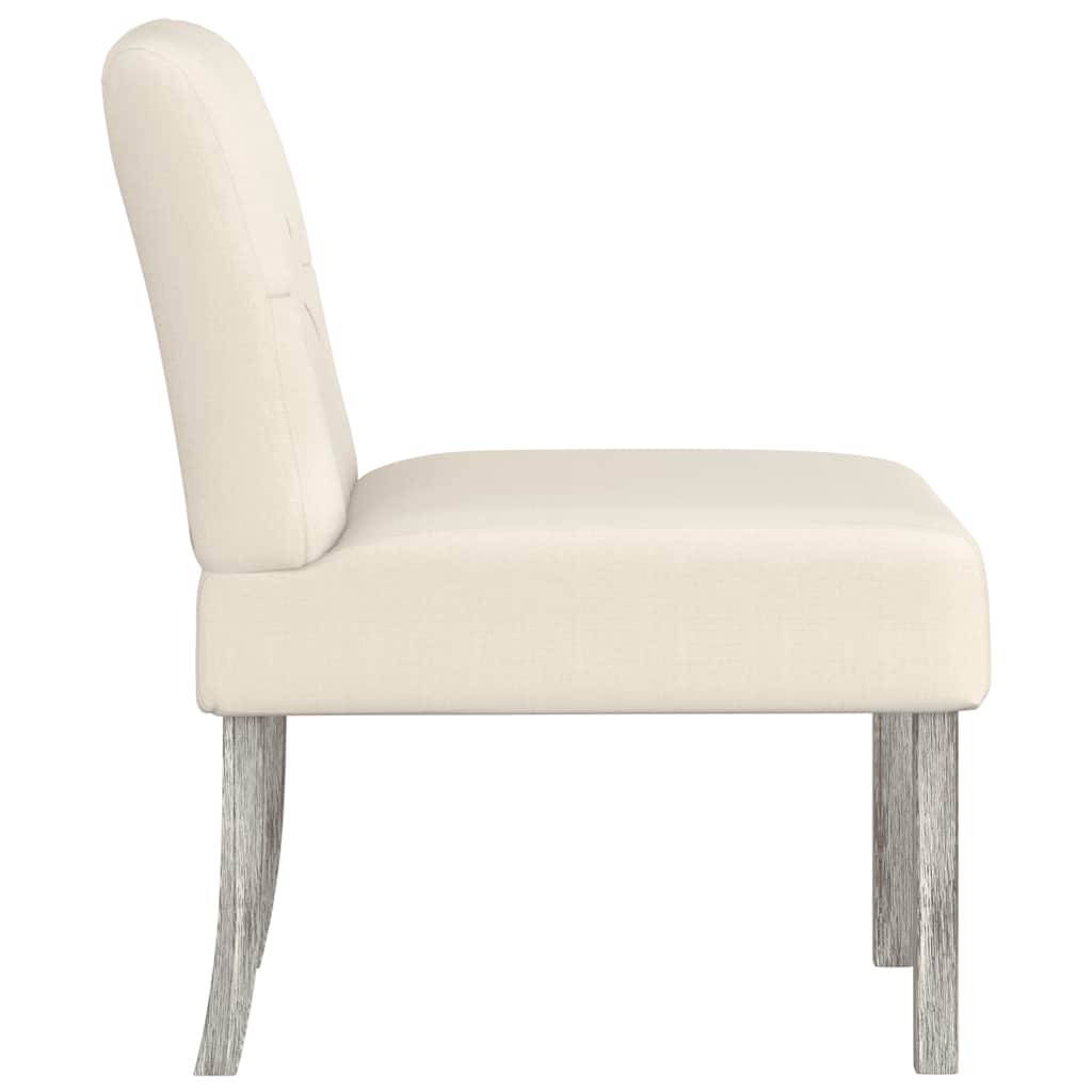 stol med knapdesign hør