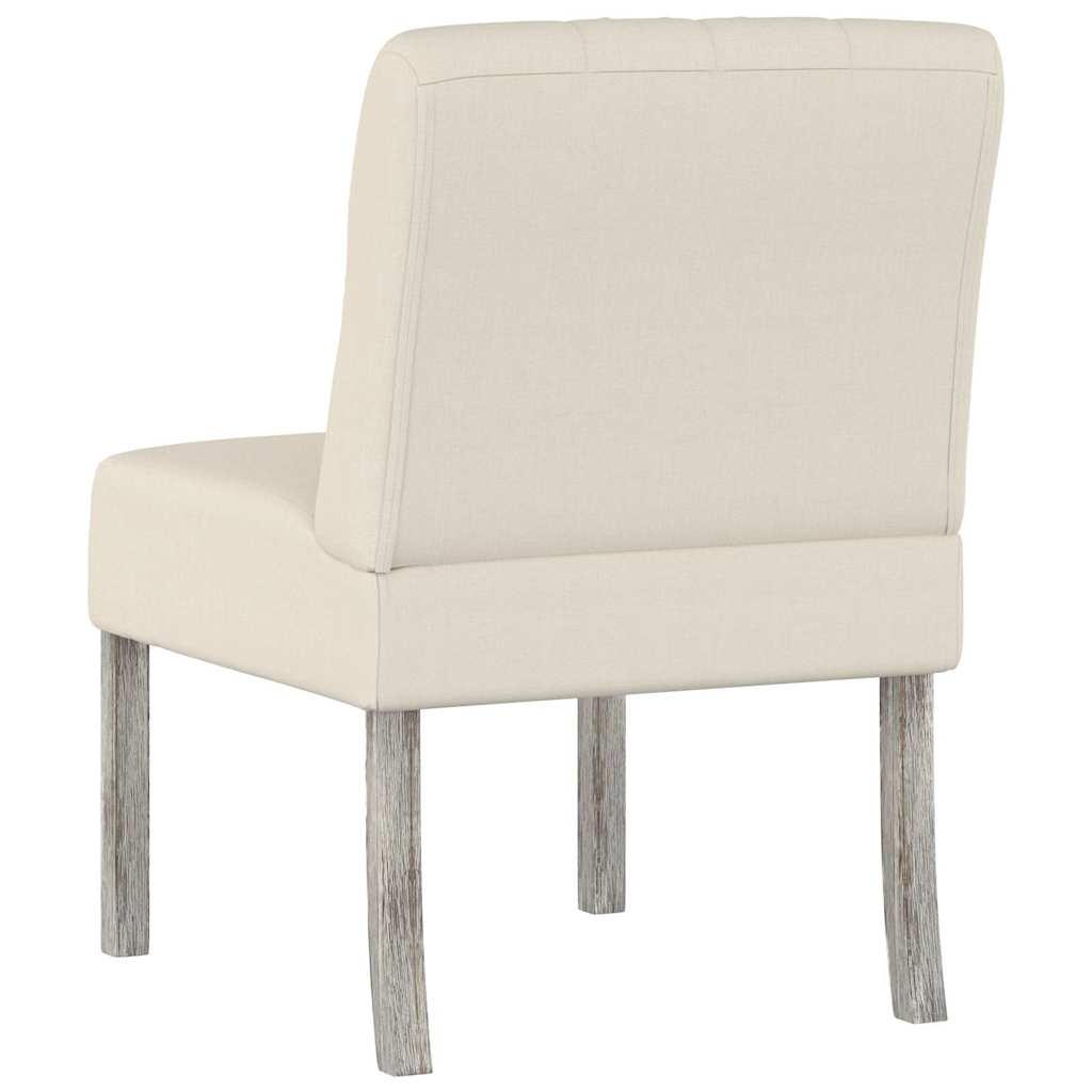 stol med knapdesign hør