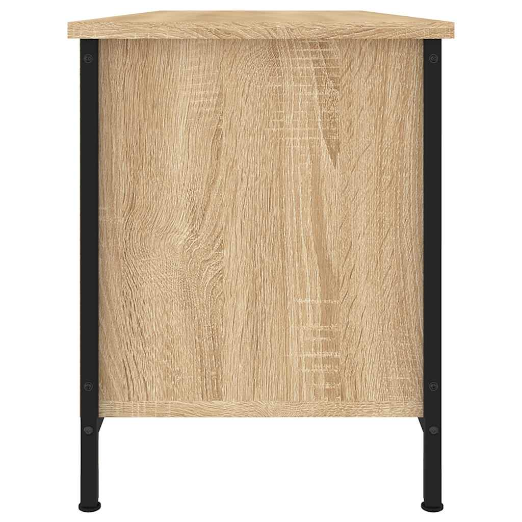 tv-bord 102x35x45 cm konstrueret træ sonoma-eg