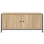 tv-bord med låger 102x35x45 cm konstrueret træ sonoma-eg
