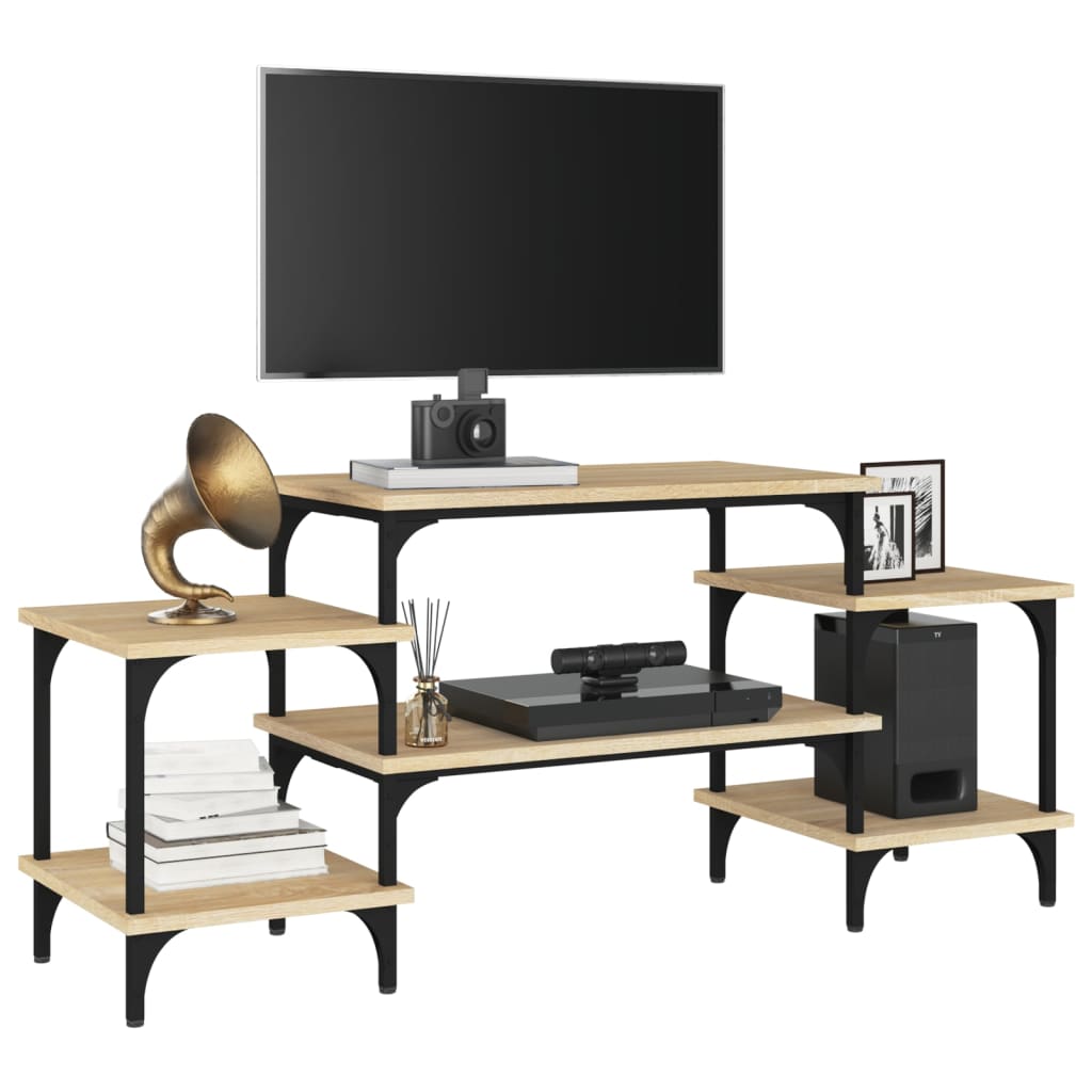 tv-bord 117x35x52 cm konstrueret træ sonoma-eg