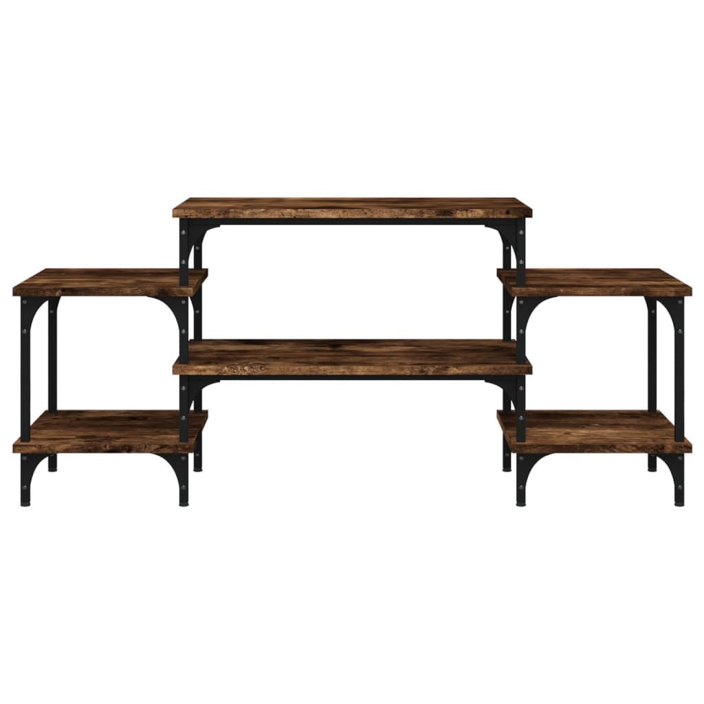 tv-bord 117x35x52 cm konstrueret træ røget egetræsfarve