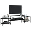 tv-bord 197x35x52 cm konstrueret træ sort