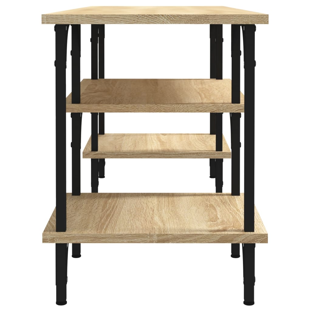 tv-bord 102x35x45,5 cm konstrueret træ sonoma-eg