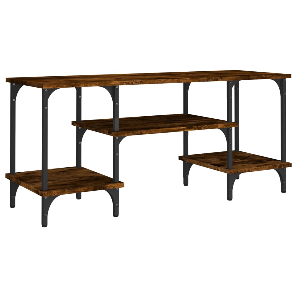 tv-bord 102x35x45,5 cm konstrueret træ røget egetræsfarve