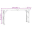 foldbart barbord 170x50x75/105 cm massivt grantræ