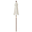 haveparasol med træstang 196x231 cm sandfarvet