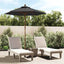haveparasol med træstang 196x231 cm sort