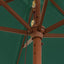 haveparasol med træstang 299x240 cm grøn