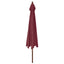 haveparasol med træstang 400x273 cm bordeauxfarvet