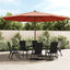 haveparasol med træstang 400x273 cm terrakotta