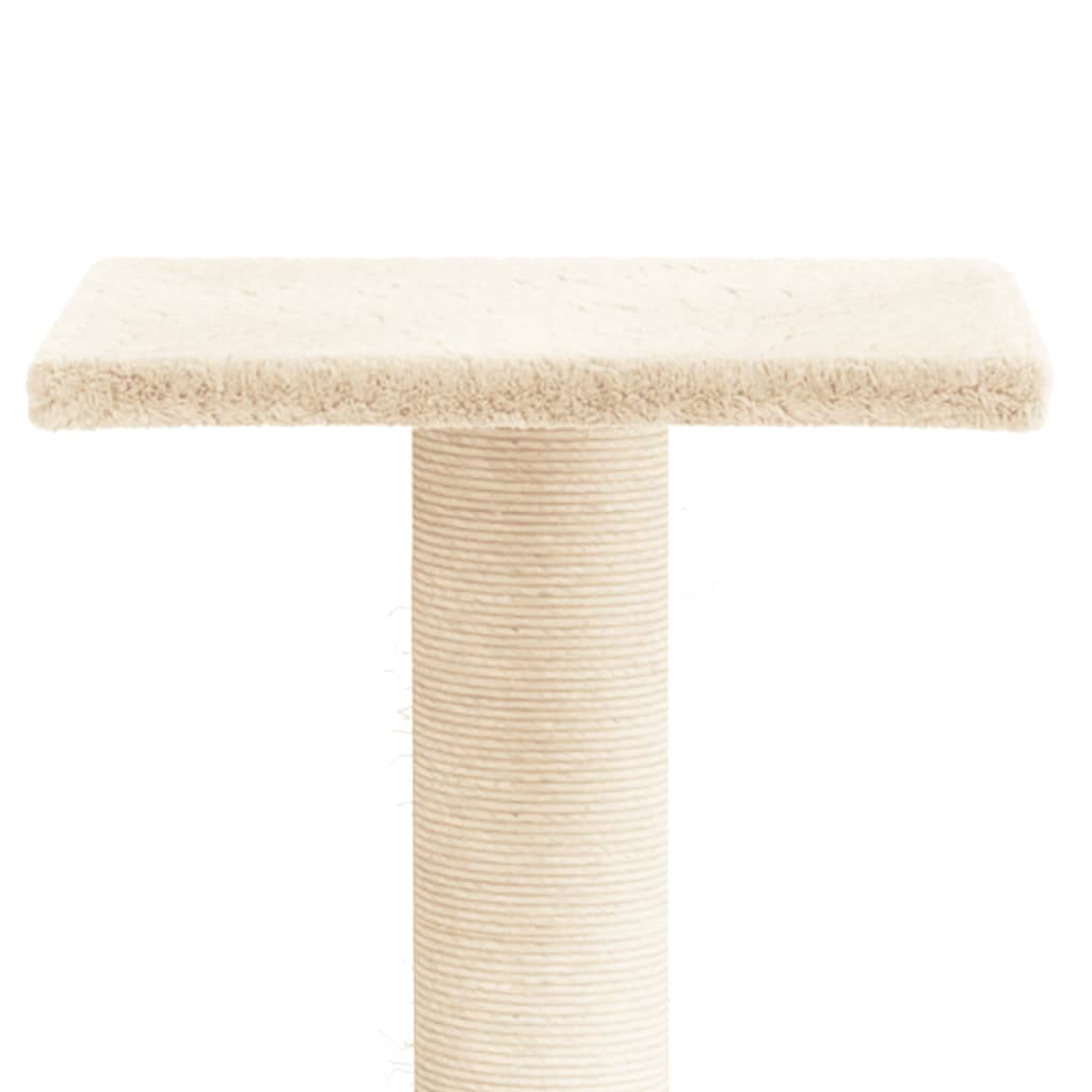 kradsetræ med platform 38 cm cremefarvet