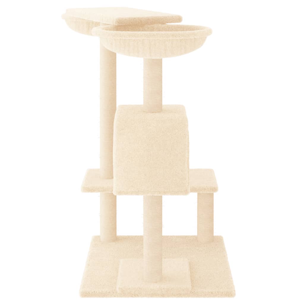 kradsetræ med sisalstolper 82 cm cremefarvet