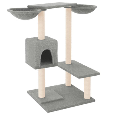 kradsetræ med sisalstolper 82 cm lysegrå
