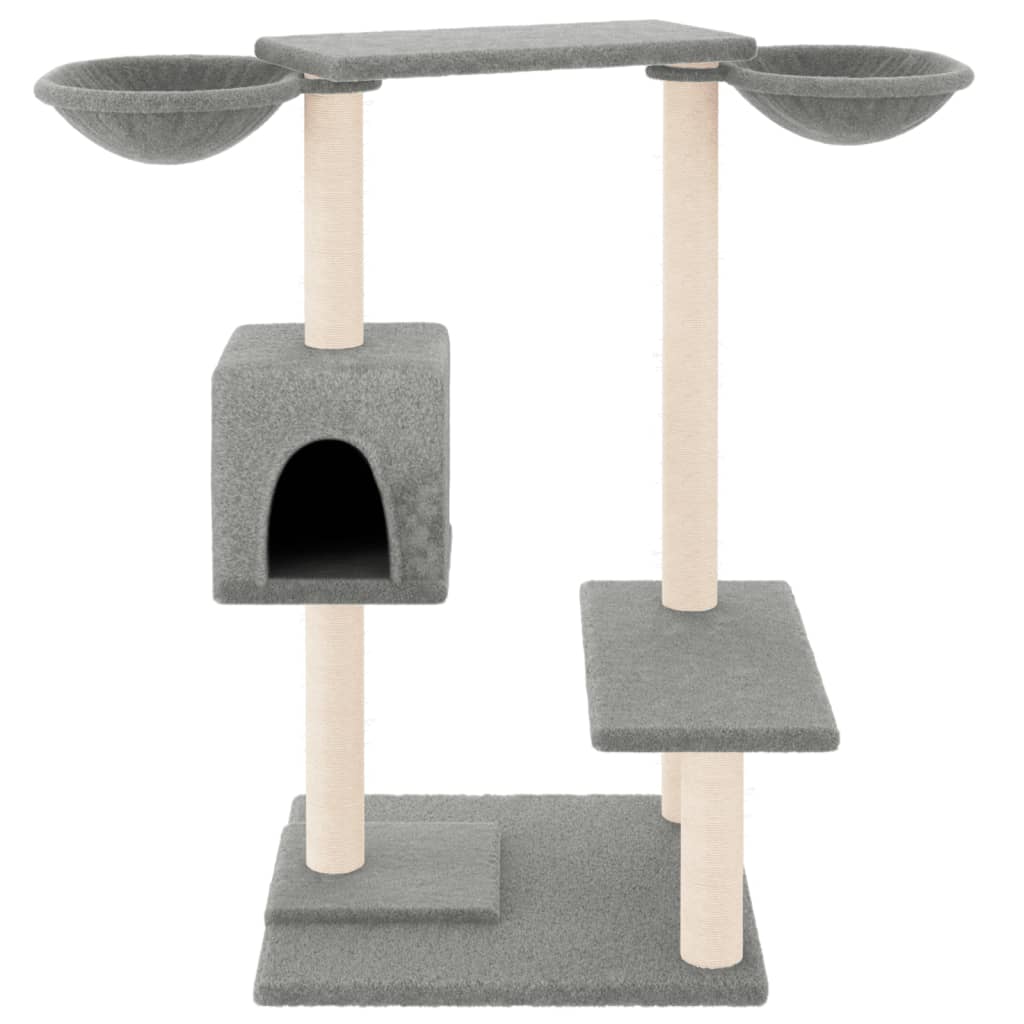kradsetræ med sisalstolper 82 cm lysegrå