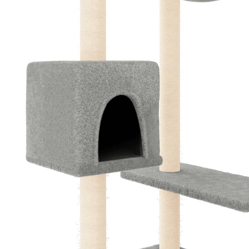 kradsetræ med sisalstolper 82 cm lysegrå