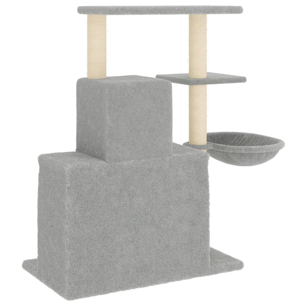kradsetræ med sisalstolper 83 cm lysegrå