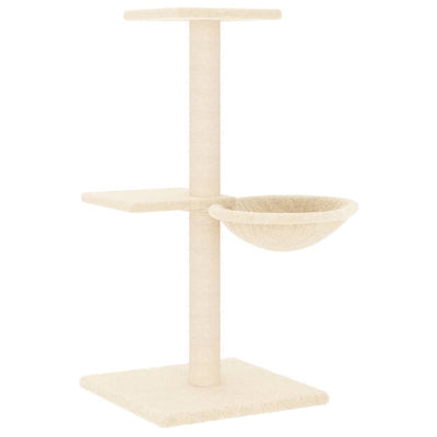 kradsetræ med sisalstolper 72 cm cremefarvet