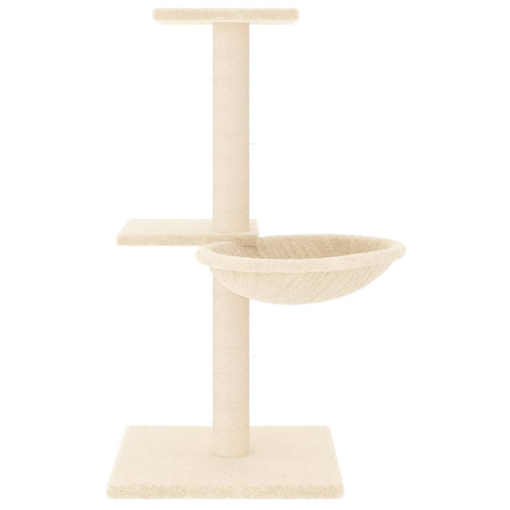 kradsetræ med sisalstolper 72 cm cremefarvet
