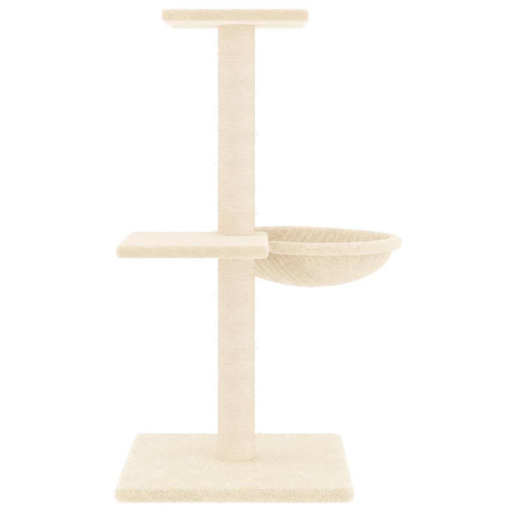 kradsetræ med sisalstolper 72 cm cremefarvet