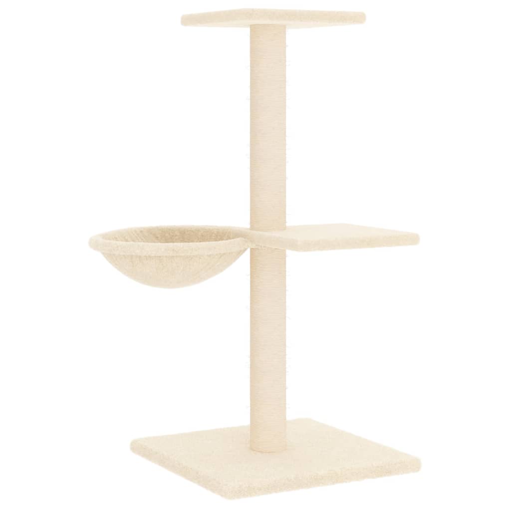 kradsetræ med sisalstolper 72 cm cremefarvet
