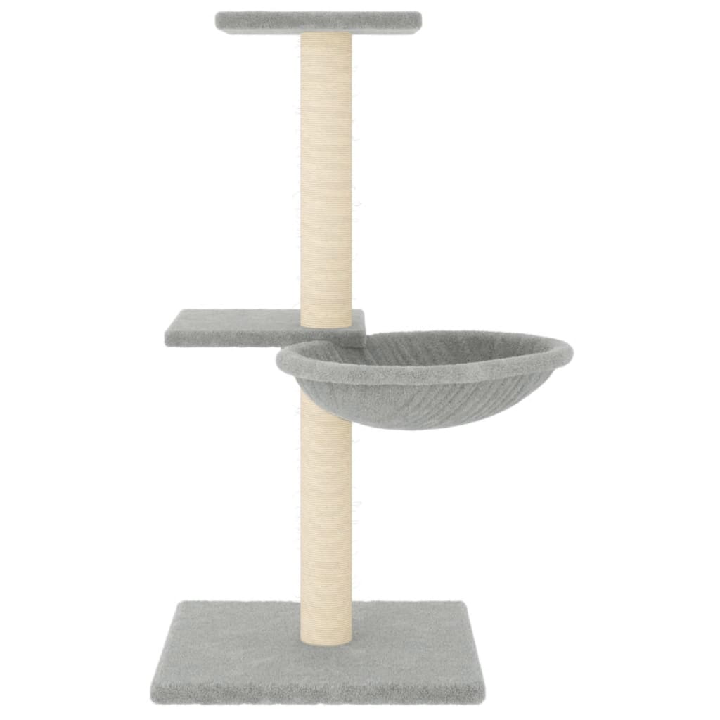 kradsetræ med sisalstolper 72 cm lysegrå