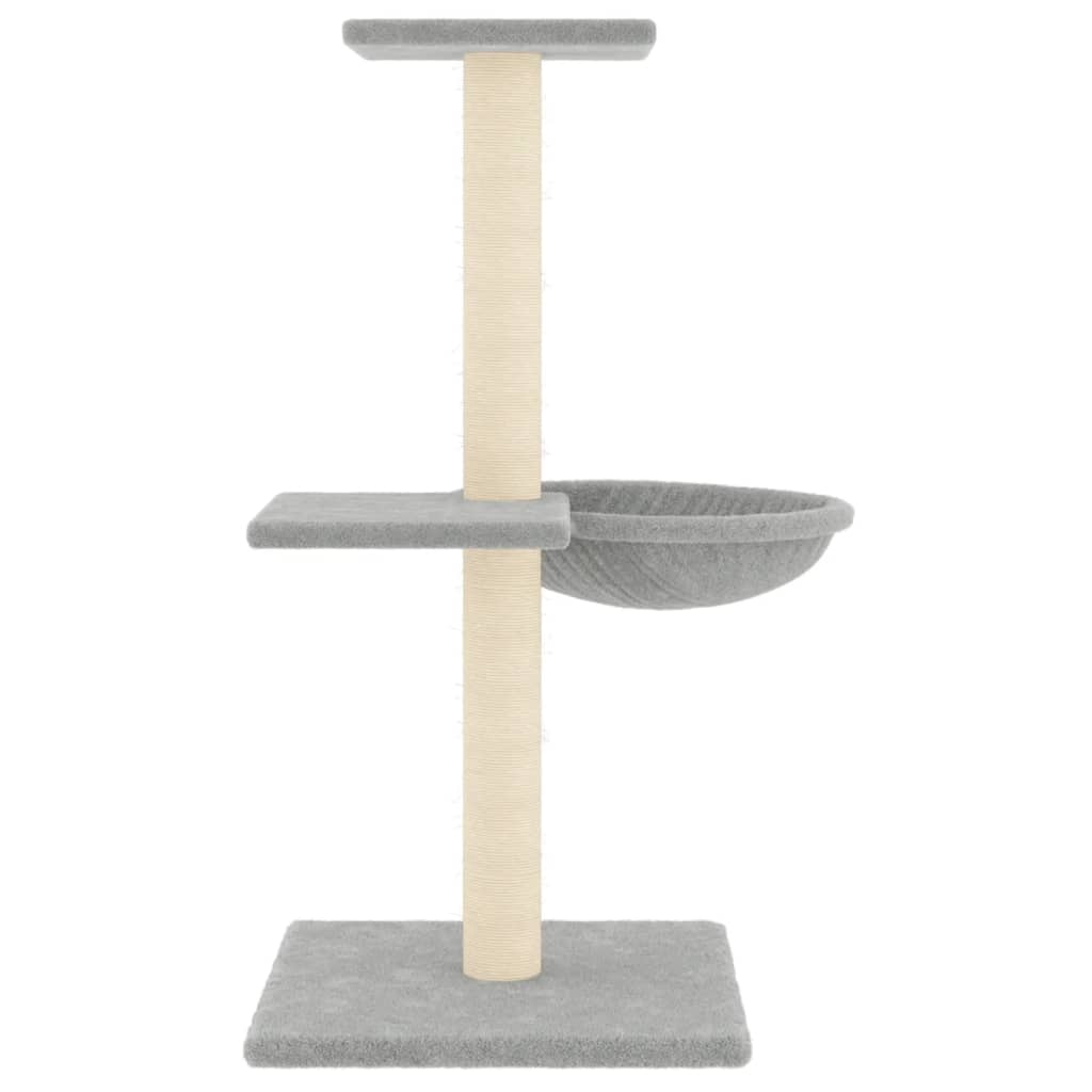 kradsetræ med sisalstolper 72 cm lysegrå
