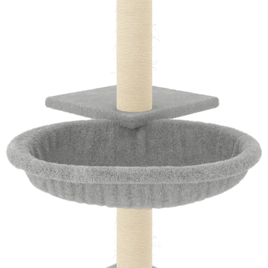 kradsetræ med sisalstolper 72 cm lysegrå