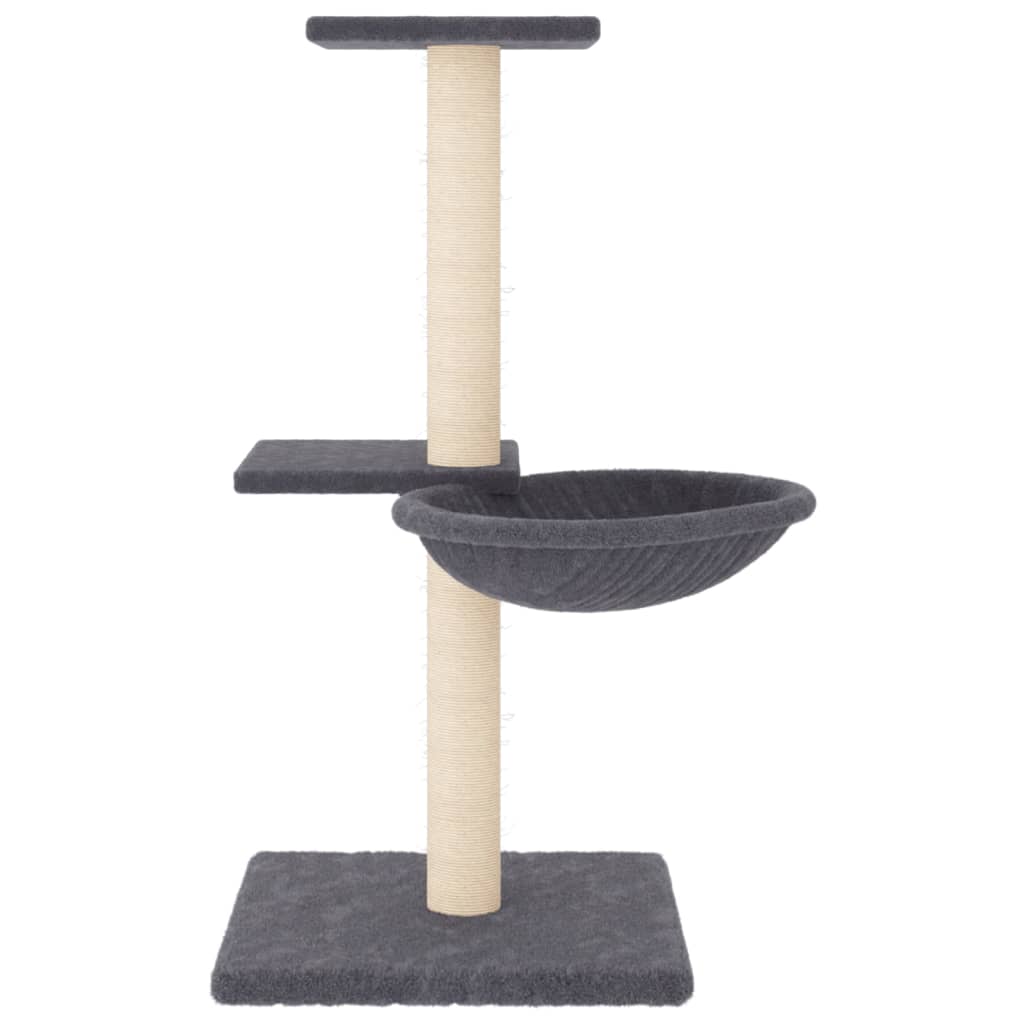 kradsetræ med sisalstolper 72 cm mørkegrå