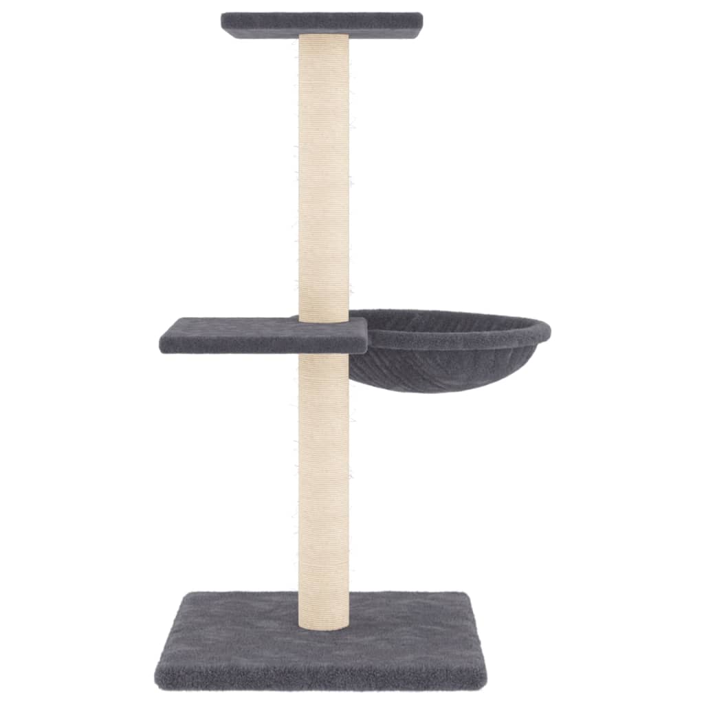 kradsetræ med sisalstolper 72 cm mørkegrå