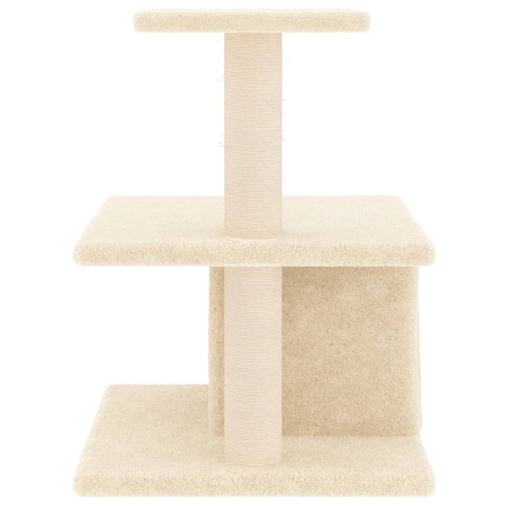 kradsetræ med sisalstolper 48 cm cremefarvet