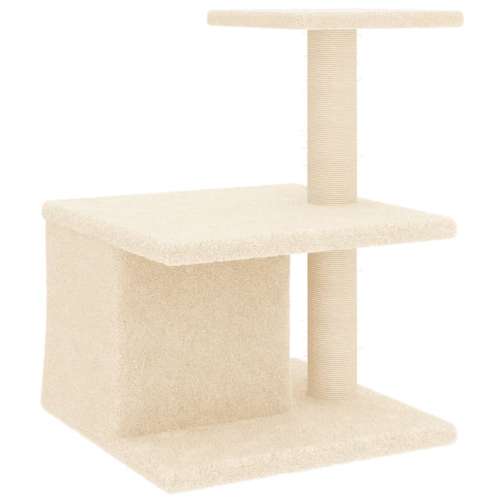 kradsetræ med sisalstolper 48 cm cremefarvet