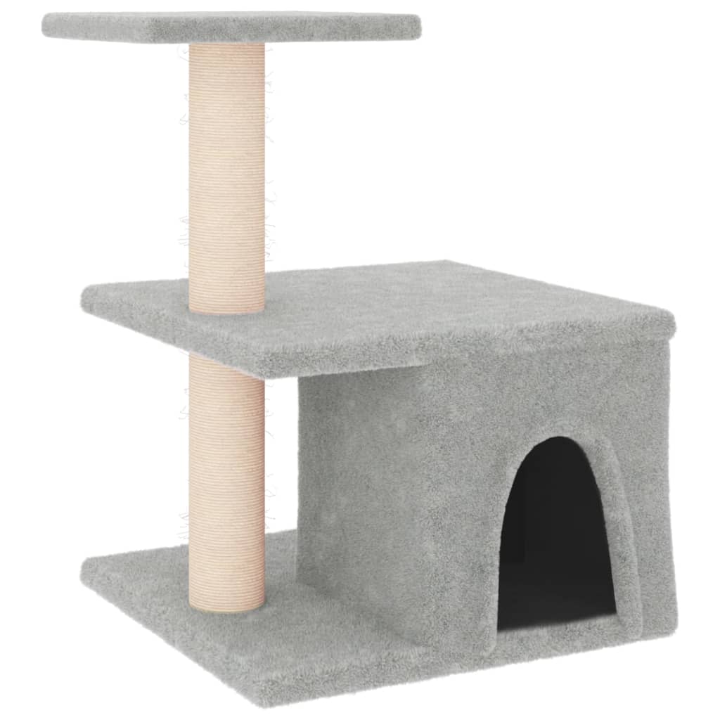 kradsetræ med sisalstolper 48 cm lysegrå