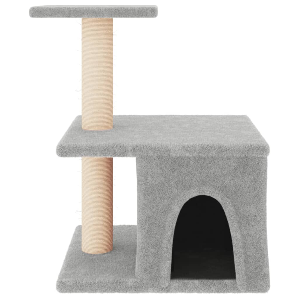 kradsetræ med sisalstolper 48 cm lysegrå