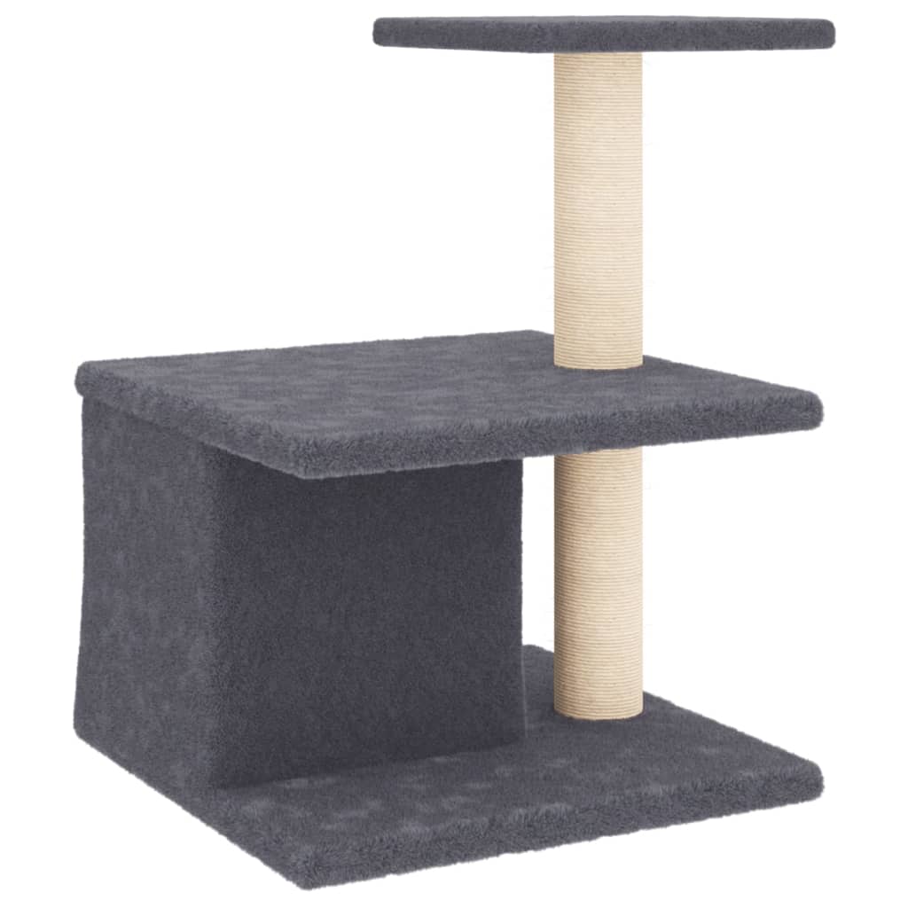 kradsetræ med sisalkradsestolper 48 cm mørkegrå