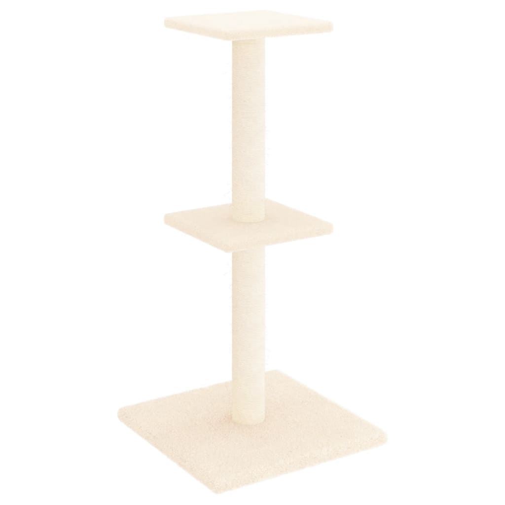 kradsetræ med sisalstolper 73 cm cremefarvet