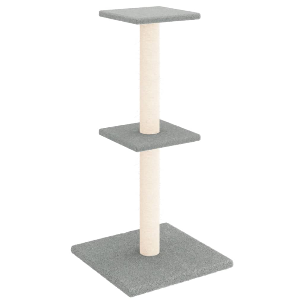 kradsetræ med sisalstolper 73 cm lysegrå
