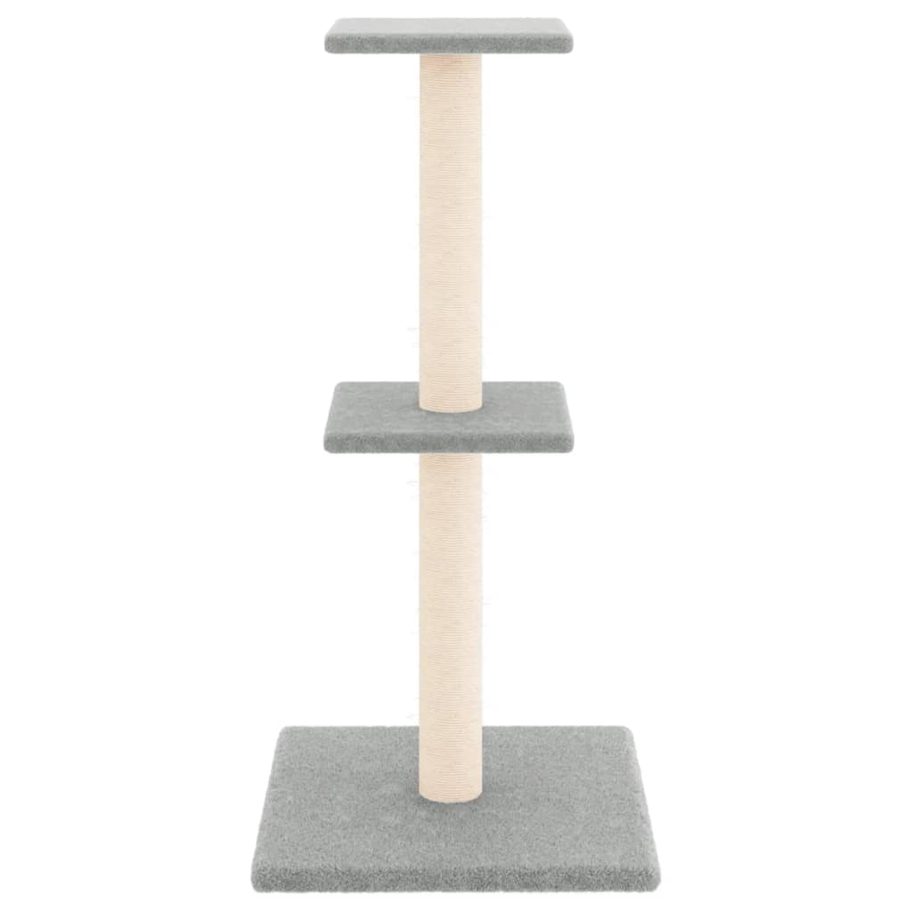kradsetræ med sisalstolper 73 cm lysegrå