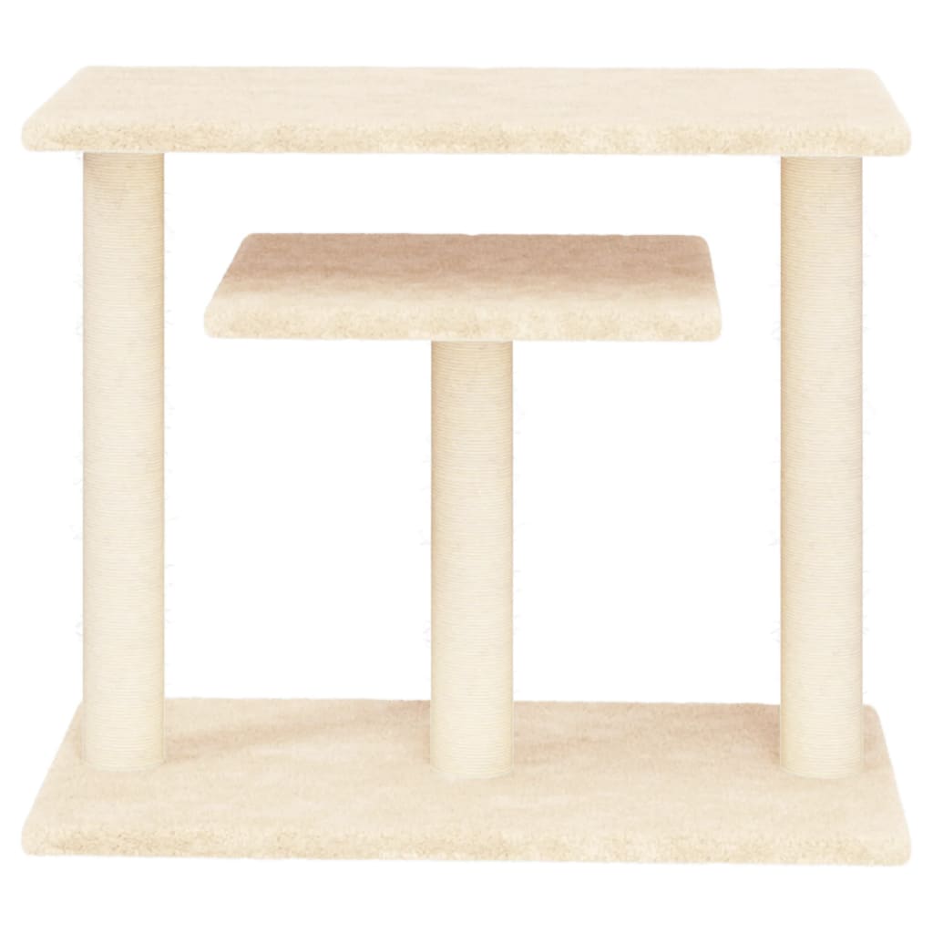 kradsetræ med platforme 62,5 cm cremefarvet