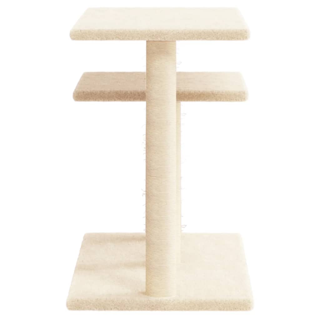 kradsetræ med platforme 62,5 cm cremefarvet