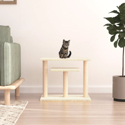 kradsetræ med platforme 62,5 cm cremefarvet