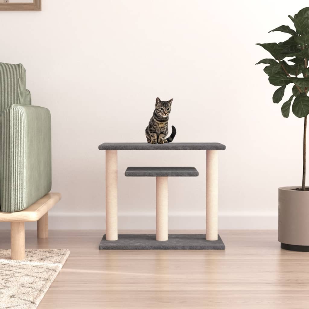 kradsetræ med platforme 62,5 cm mørkegrå