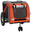 hundetrailer til cykel oxfordstof og jern orange og sort