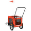 hundetrailer til cykel oxfordstof og jern orange og sort